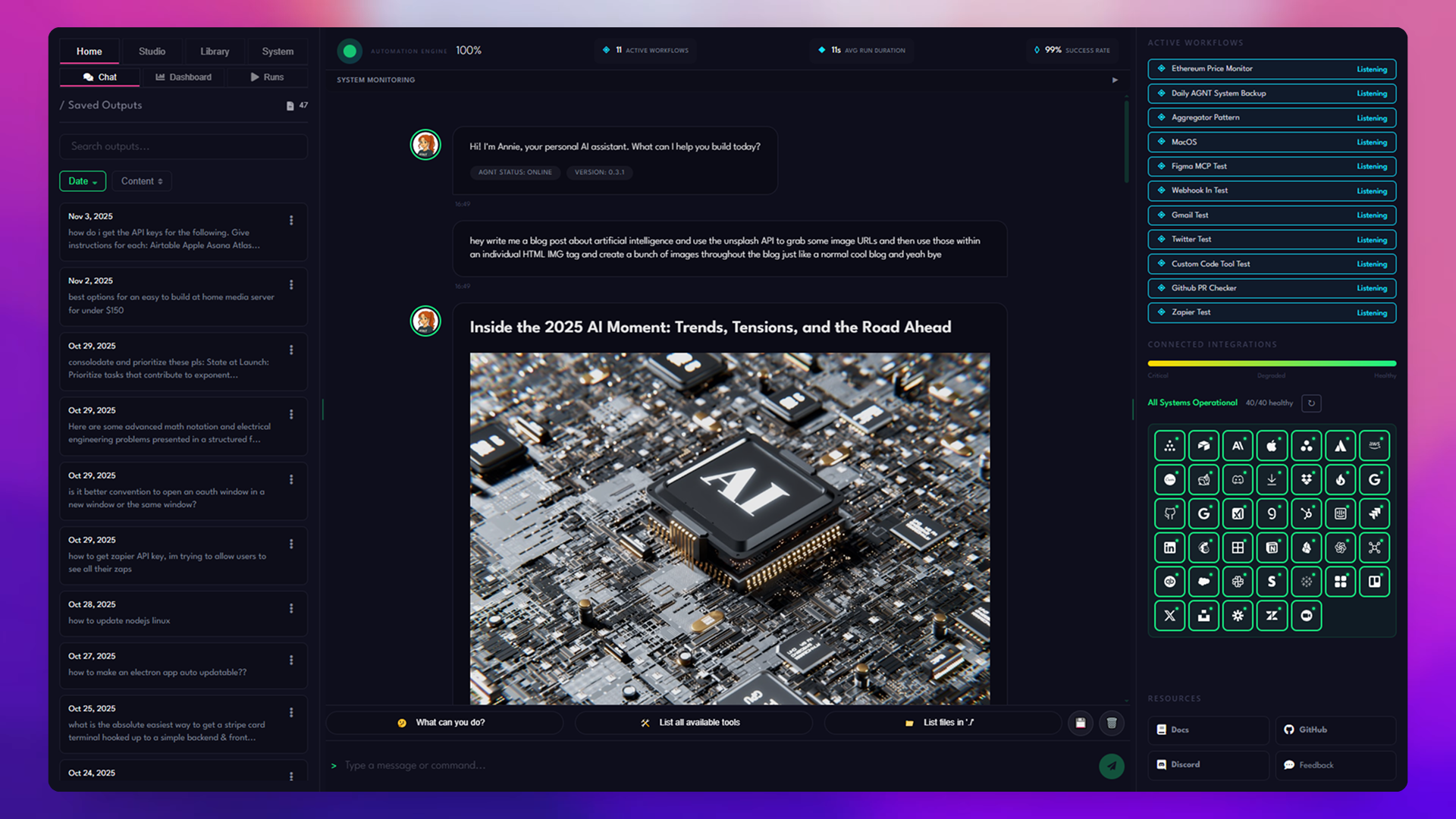 AGNT screenshot: Get more from the AI you already pay for