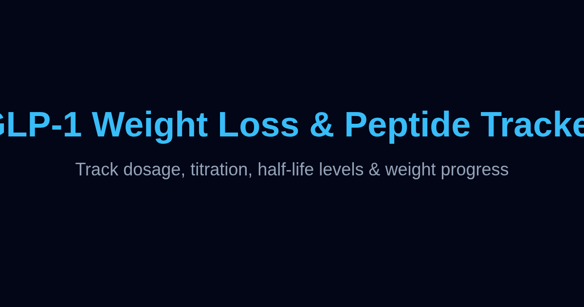 GLP1 App screenshot: Smart GLP-1 & Peptide Tracker for Dosage, Titration and Progress
