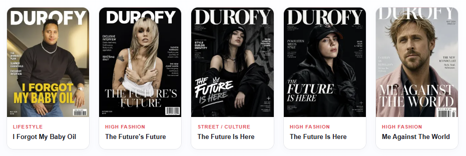 Durofy screenshot: Free AI Magazine Cover Generator