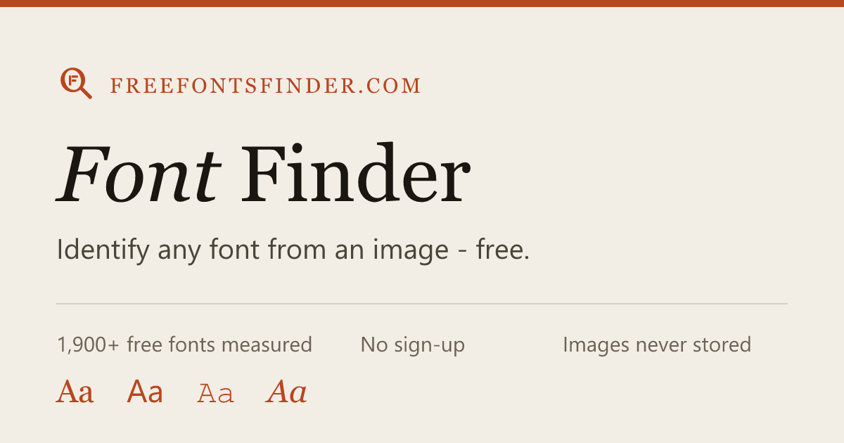 Font Finder - Identify Any Font From an Image screenshot: Identify fonts from images, find free matches instantly.